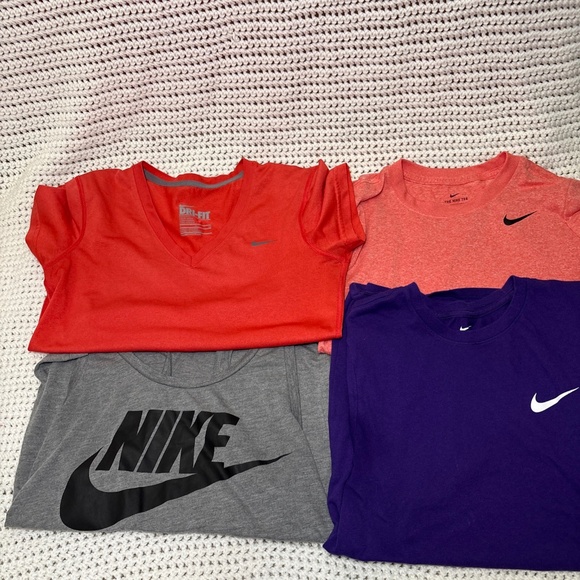 Nike Dri Fit Top LOT of 4 Womens Small Running Gym Performance Purple - Picture 1 of 9